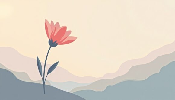 Download A Minimalist Design of a Single Flower F - Premium Resources