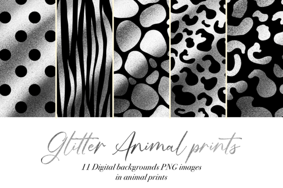 Download Glitter Animal Silver Digital Print - Digital print Collection