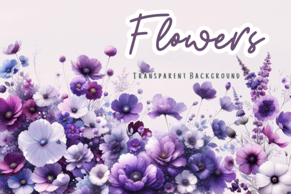 Download Purple Floral Clipart, Watercolor Blooms - Floral clipart Collection