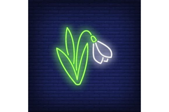 Download Snowdrop Neon Sign. Single Flower with G - Single flower Collection