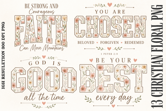 Download Christian Floral PNG Bundle | Bible Vers - Floral png bundle Collection