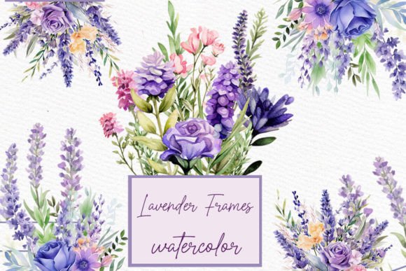 Download Watercolor Lavender Floral Clipart - Floral clipart Collection